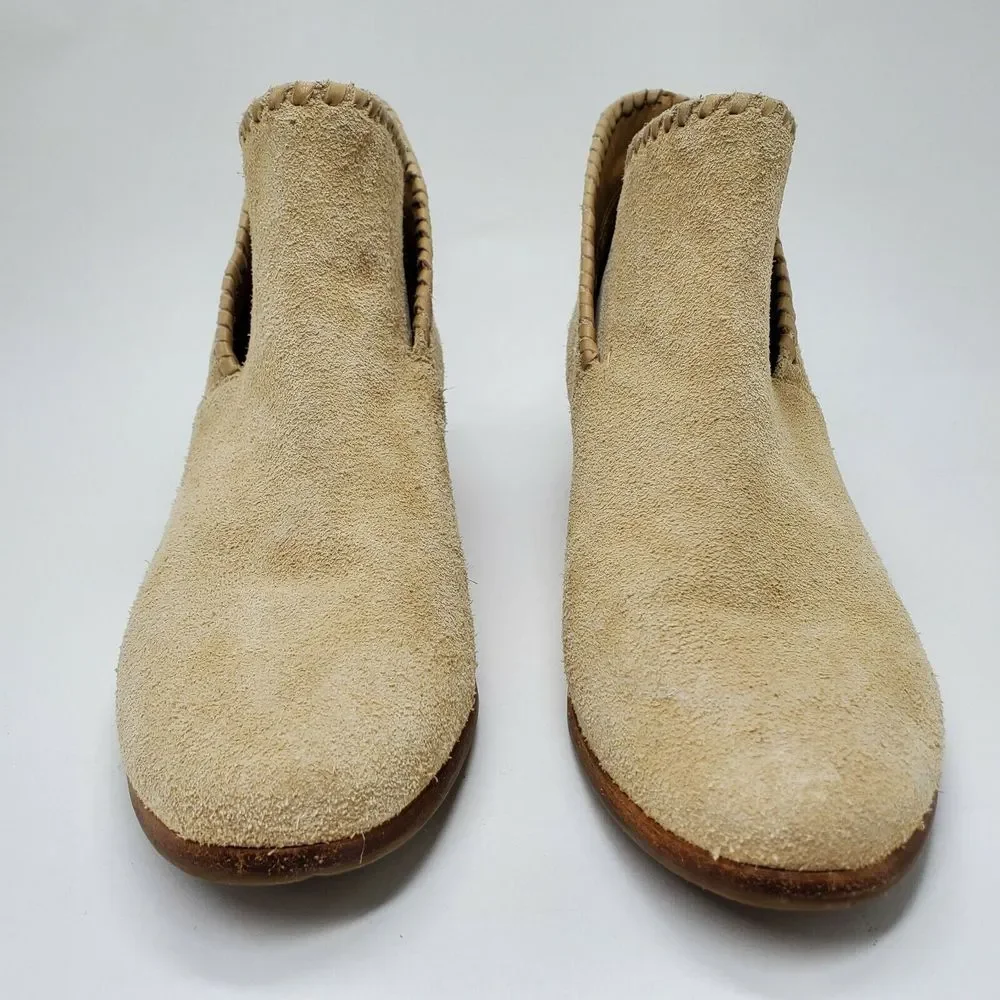 Jack Rogers Womens Ankle Boot Sadie Size 8.5 Tan Suede Booties‎